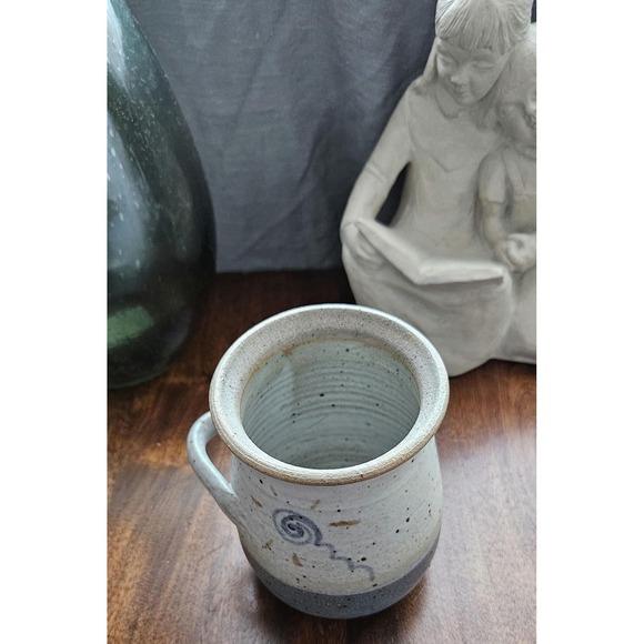 Handmade Studio Pottery Mug Art Coffee Tea Cup Ceramic Swirl Design - Picture 4 of 10